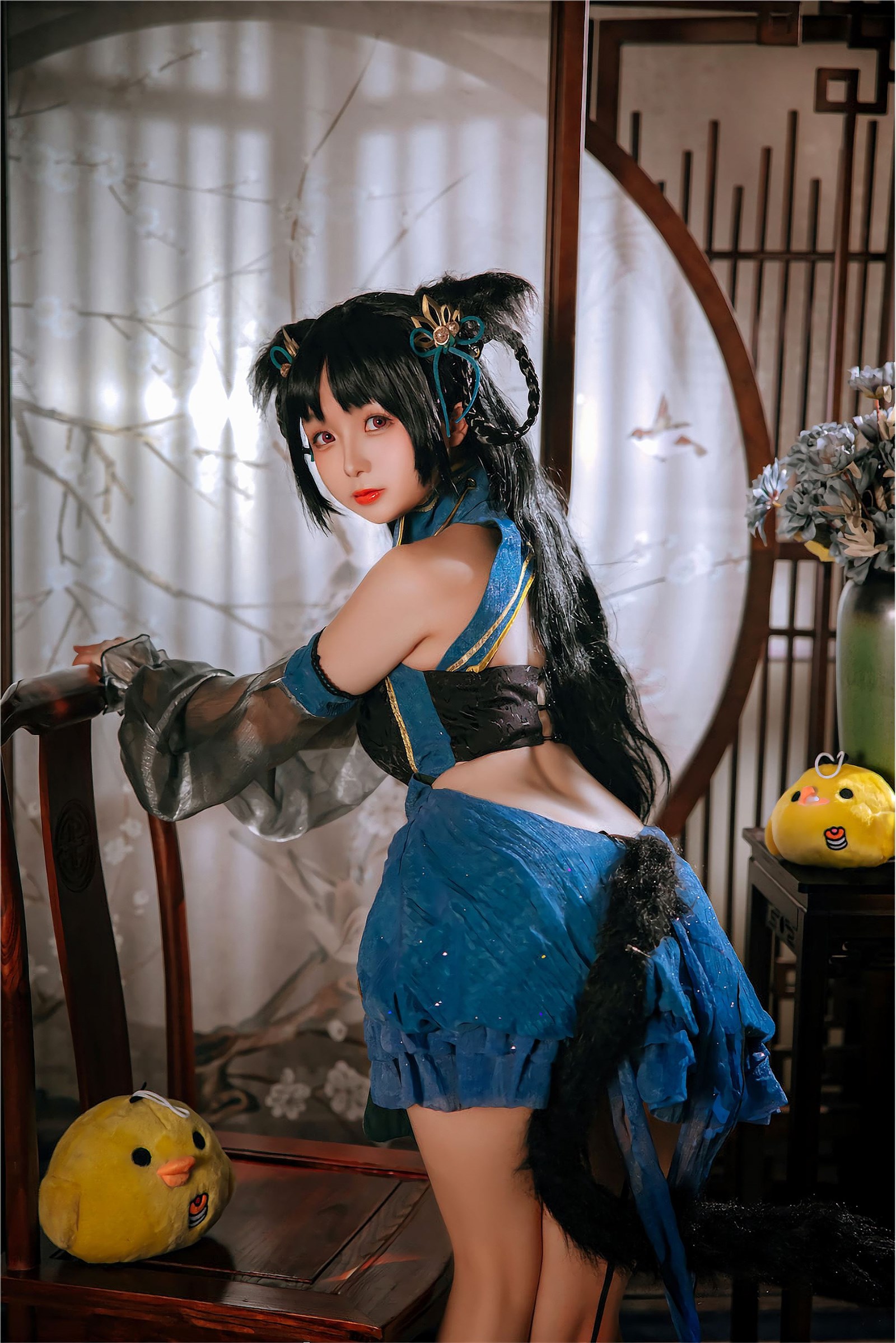 Rinaijiao Vol.077 Blue Line Trendy Qipao(6)